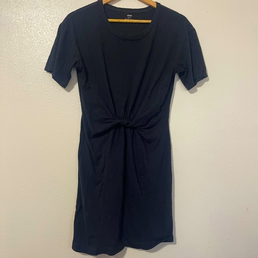 Aerie Short Sleeve Mini T-shirt Dress Tie Front Detail Size Small